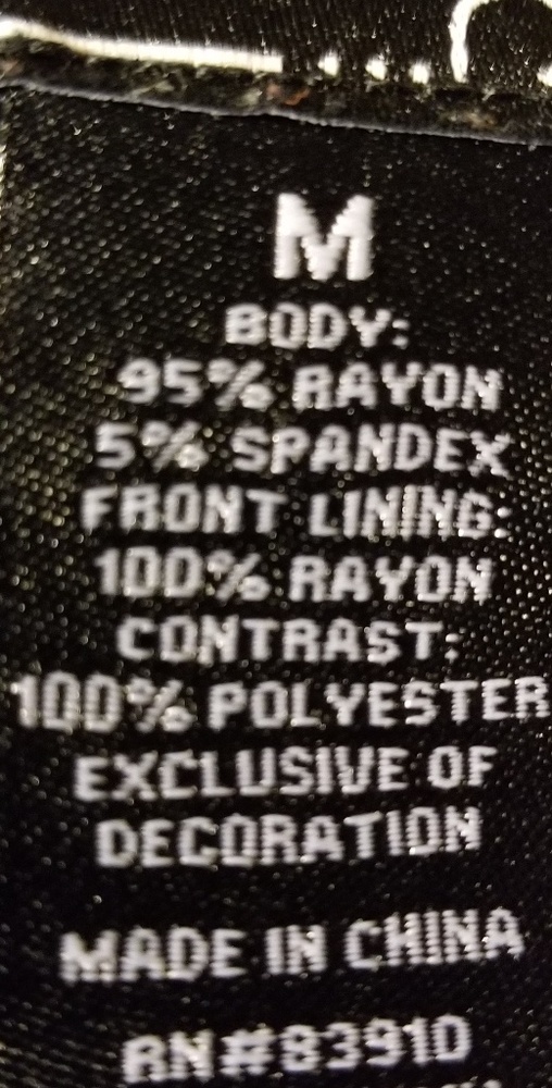 RXB Navy rayon top 3/4 sleeve - Picture 3 of 4